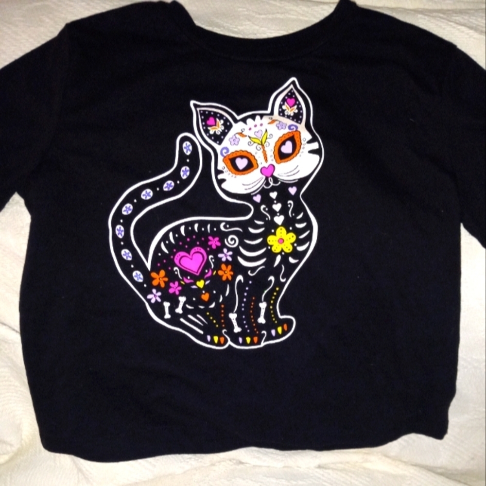 Way to Halloween 🎃 Skull Kitty (Women XS, Teen S or Girls size 10-12) T-shirt